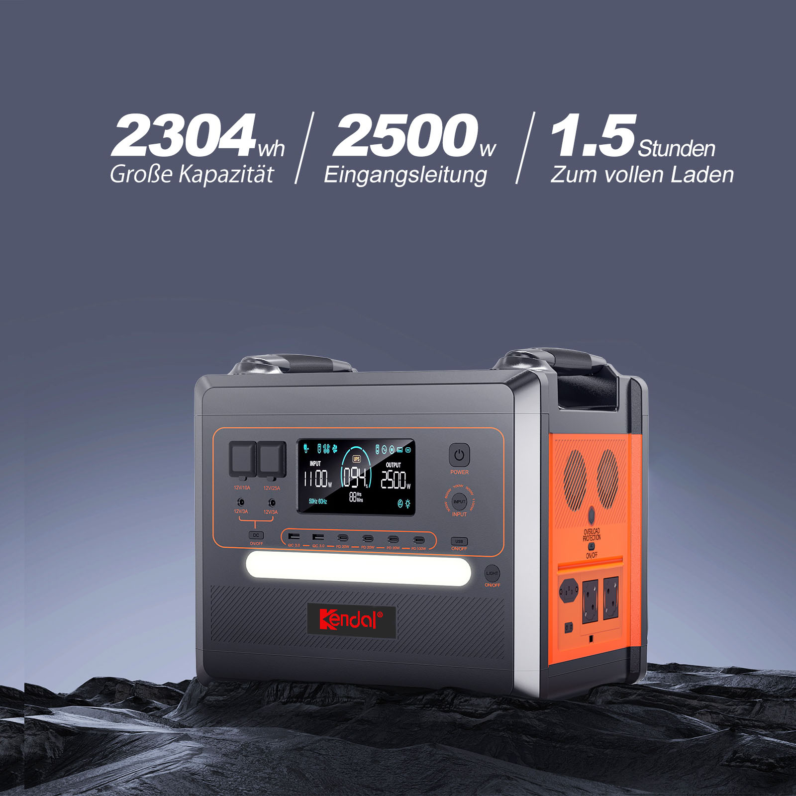 2500W便攜式儲(chǔ)能電池